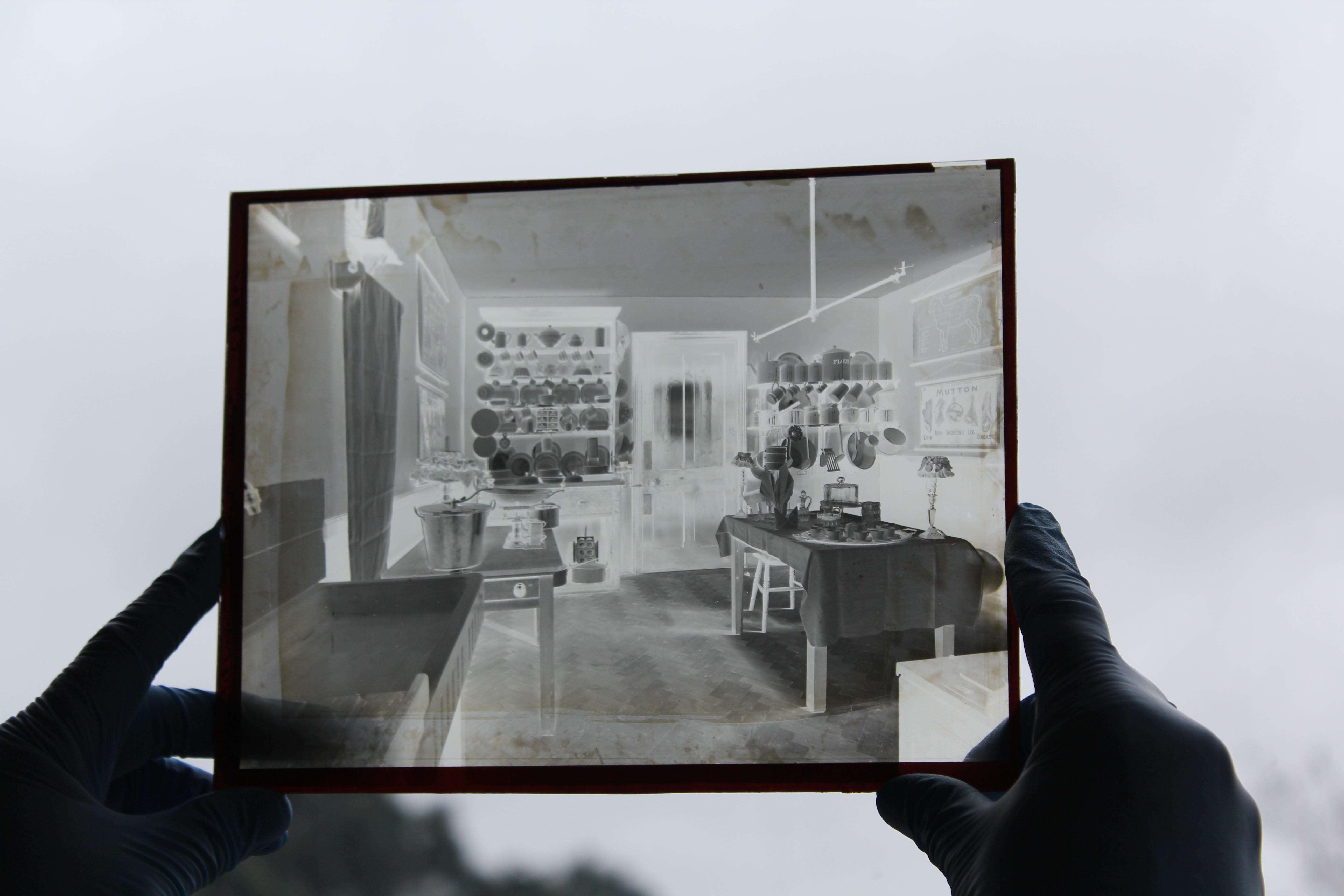 Glass plate photography silhouette